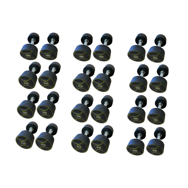 Уретановий гантельний ряд Generation Fitness FF51D4B-10/37,5kg (12 пар) 570 кг