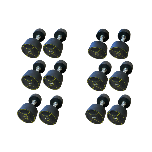Гантельний ряд уретановий Generation Fitness FF51D4B-12,5/25kg (6 пар) 225 кг