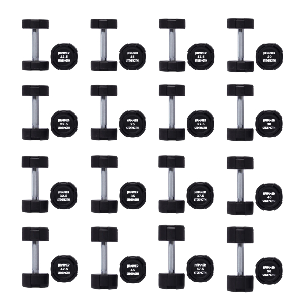 Гантельний ряд 12.5-50 кг Hammer Strength TPU (16 пар) 1000 кг